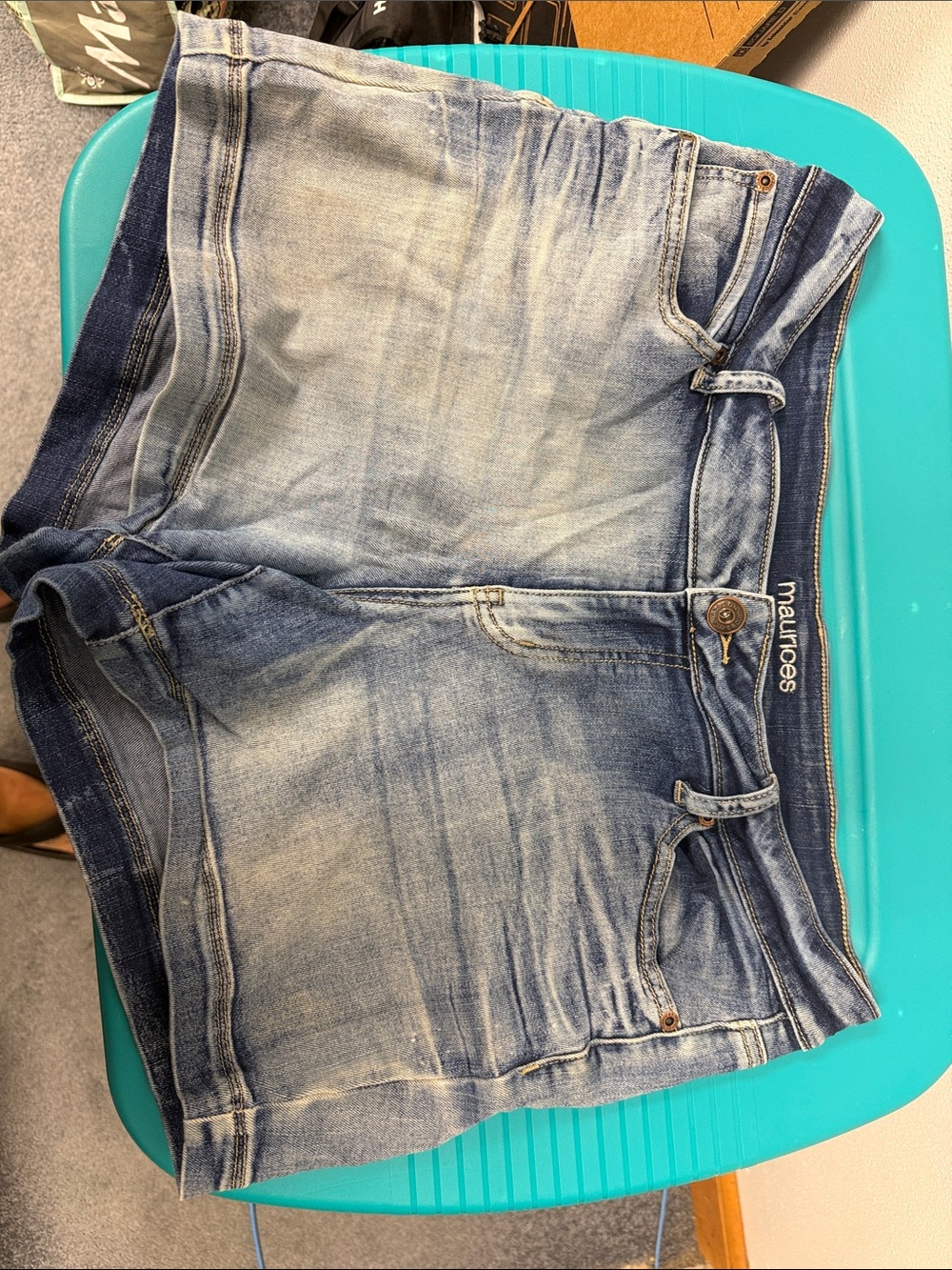 Maurices Faded Blue Denim Shorts